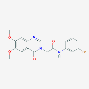 N-(3-bromophenyl)-2-(6,7-dimethoxy-4-oxoquinazolin-3(4H)-yl)acetamide