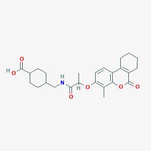 trans-4-[({2-[(4-methyl-6-oxo-7,8,9,10-tetrahydro-6H-benzo[c]chromen-3-yl)oxy]propanoyl}amino)methyl]cyclohexanecarboxylic acid