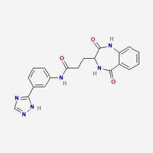 3-(2,5-dioxo-2,3,4,5-tetrahydro-1H-1,4-benzodiazepin-3-yl)-N-[3-(1H-1,2,4-triazol-3-yl)phenyl]propanamide