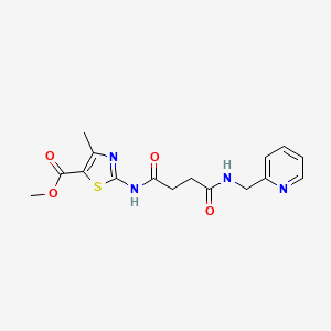 Methyl 4-methyl-2-({4-oxo-4-[(pyridin-2-ylmethyl)amino]butanoyl}amino)-1,3-thiazole-5-carboxylate