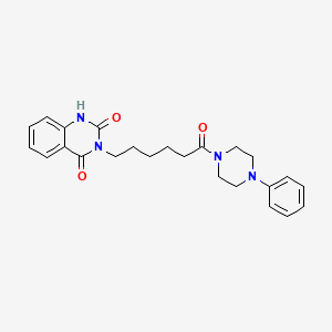 3-[6-oxo-6-(4-phenylpiperazin-1-yl)hexyl]quinazoline-2,4(1H,3H)-dione