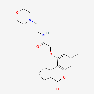 2-[(7-methyl-4-oxo-1,2,3,4-tetrahydrocyclopenta[c]chromen-9-yl)oxy]-N-[2-(morpholin-4-yl)ethyl]acetamide