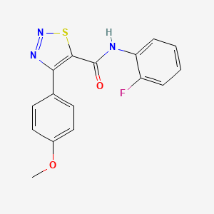 molecular formula C16H12FN3O2S B11013650 N-(2-fluorophenyl)-4-(4-methoxyphenyl)-1,2,3-thiadiazole-5-carboxamide 