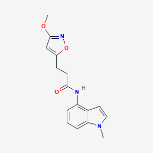 3-(3-methoxy-1,2-oxazol-5-yl)-N-(1-methyl-1H-indol-4-yl)propanamide