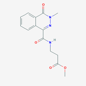 molecular formula C14H15N3O4 B11013653 methyl N-[(3-methyl-4-oxo-3,4-dihydrophthalazin-1-yl)carbonyl]-beta-alaninate 