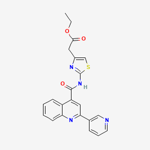 Ethyl [2-({[2-(pyridin-3-yl)quinolin-4-yl]carbonyl}amino)-1,3-thiazol-4-yl]acetate