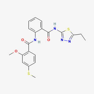 N-{2-[(5-ethyl-1,3,4-thiadiazol-2-yl)carbamoyl]phenyl}-2-methoxy-4-(methylsulfanyl)benzamide