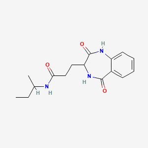 molecular formula C16H21N3O3 B11013698 N-(butan-2-yl)-3-(2,5-dioxo-2,3,4,5-tetrahydro-1H-1,4-benzodiazepin-3-yl)propanamide 