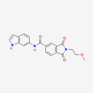 molecular formula C20H17N3O4 B11013706 N-(1H-indol-6-yl)-2-(2-methoxyethyl)-1,3-dioxo-2,3-dihydro-1H-isoindole-5-carboxamide 