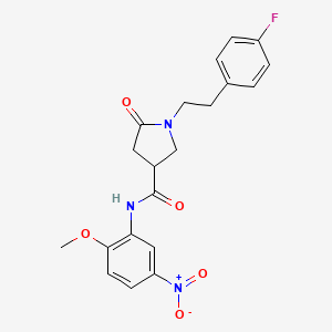 1-[2-(4-fluorophenyl)ethyl]-N-(2-methoxy-5-nitrophenyl)-5-oxopyrrolidine-3-carboxamide