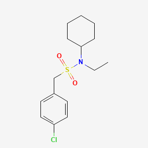 molecular formula C15H22ClNO2S B11013745 1-(4-chlorophenyl)-N-cyclohexyl-N-ethylmethanesulfonamide 