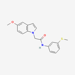 molecular formula C18H18N2O2S B11013755 2-(5-methoxy-1H-indol-1-yl)-N-[3-(methylsulfanyl)phenyl]acetamide 