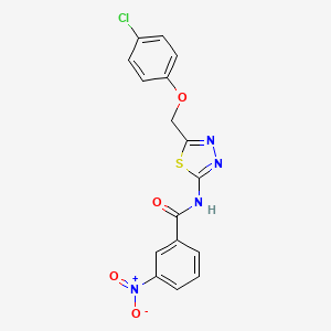 N-{5-[(4-chlorophenoxy)methyl]-1,3,4-thiadiazol-2-yl}-3-nitrobenzamide