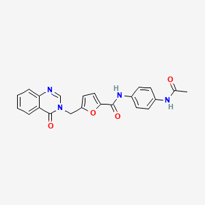 N-[4-(acetylamino)phenyl]-5-[(4-oxoquinazolin-3(4H)-yl)methyl]furan-2-carboxamide