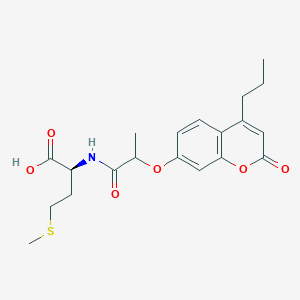 molecular formula C20H25NO6S B11013818 N-{2-[(2-oxo-4-propyl-2H-chromen-7-yl)oxy]propanoyl}-L-methionine 