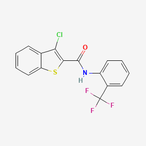 3-chloro-N-[2-(trifluoromethyl)phenyl]-1-benzothiophene-2-carboxamide