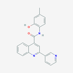 molecular formula C22H17N3O2 B11013898 N-(2-hydroxy-4-methylphenyl)-2-(pyridin-3-yl)quinoline-4-carboxamide 