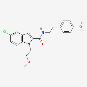 5-chloro-N-[2-(4-hydroxyphenyl)ethyl]-1-(2-methoxyethyl)-1H-indole-2-carboxamide