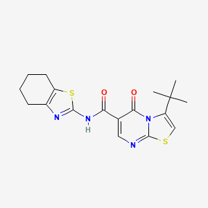 3-(tert-butyl)-5-oxo-N-(4,5,6,7-tetrahydrobenzo[d]thiazol-2-yl)-5H-thiazolo[3,2-a]pyrimidine-6-carboxamide