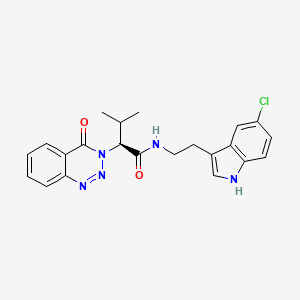 (2S)-N-[2-(5-chloro-1H-indol-3-yl)ethyl]-3-methyl-2-(4-oxo-1,2,3-benzotriazin-3(4H)-yl)butanamide