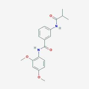 molecular formula C19H22N2O4 B11013978 N-(2,4-dimethoxyphenyl)-3-[(2-methylpropanoyl)amino]benzamide 