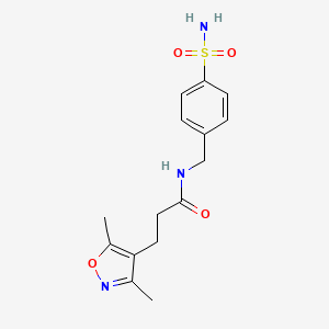 3-(3,5-dimethyl-1,2-oxazol-4-yl)-N-(4-sulfamoylbenzyl)propanamide