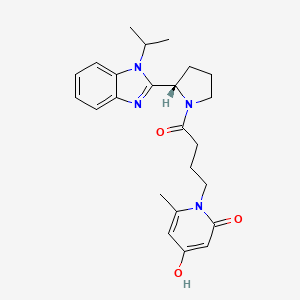 4-hydroxy-1-{4-[2-(1-isopropyl-1H-benzimidazol-2-yl)-1-pyrrolidinyl]-4-oxobutyl}-6-methyl-2(1H)-pyridinone