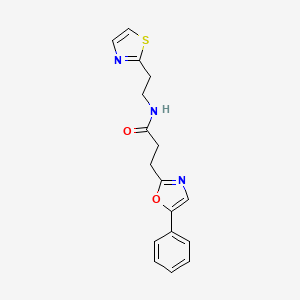 molecular formula C17H17N3O2S B11014002 3-(5-phenyl-1,3-oxazol-2-yl)-N-[2-(1,3-thiazol-2-yl)ethyl]propanamide 