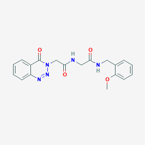 molecular formula C19H19N5O4 B11014030 N-(2-methoxybenzyl)-N~2~-[(4-oxo-1,2,3-benzotriazin-3(4H)-yl)acetyl]glycinamide 