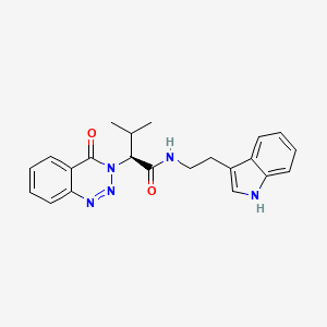 (2S)-N-[2-(1H-indol-3-yl)ethyl]-3-methyl-2-(4-oxo-1,2,3-benzotriazin-3(4H)-yl)butanamide