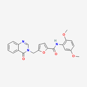 N-(2,5-dimethoxyphenyl)-5-[(4-oxoquinazolin-3(4H)-yl)methyl]furan-2-carboxamide