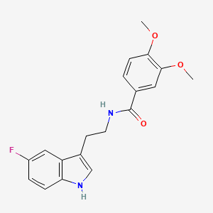 N-[2-(5-fluoro-1H-indol-3-yl)ethyl]-3,4-dimethoxybenzamide