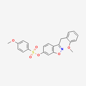 molecular formula C22H19NO6S B11014090 3-(2-Methoxybenzyl)-1,2-benzoxazol-6-yl 4-methoxybenzenesulfonate 