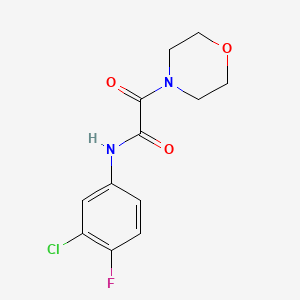 molecular formula C12H12ClFN2O3 B11014106 N-(3-chloro-4-fluorophenyl)-2-(morpholin-4-yl)-2-oxoacetamide 