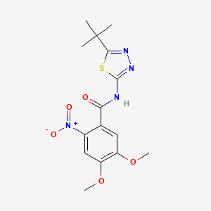 N-(5-tert-butyl-1,3,4-thiadiazol-2-yl)-4,5-dimethoxy-2-nitrobenzamide