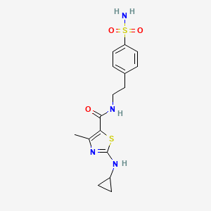 molecular formula C16H20N4O3S2 B11014126 2-(cyclopropylamino)-4-methyl-N-[2-(4-sulfamoylphenyl)ethyl]-1,3-thiazole-5-carboxamide 