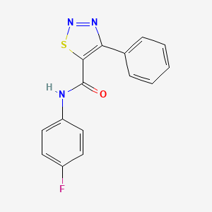 molecular formula C15H10FN3OS B11014153 N-(4-fluorophenyl)-4-phenyl-1,2,3-thiadiazole-5-carboxamide 