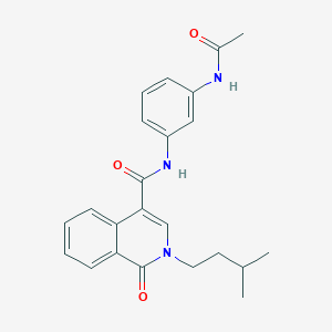 N-[3-(acetylamino)phenyl]-2-(3-methylbutyl)-1-oxo-1,2-dihydroisoquinoline-4-carboxamide