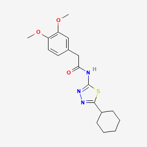 molecular formula C18H23N3O3S B11014186 N-(5-cyclohexyl-1,3,4-thiadiazol-2-yl)-2-(3,4-dimethoxyphenyl)acetamide 