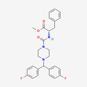 molecular formula C28H29F2N3O3 B11014207 methyl N-({4-[bis(4-fluorophenyl)methyl]piperazin-1-yl}carbonyl)-L-phenylalaninate 