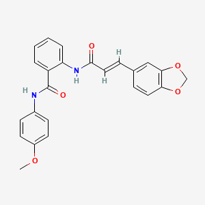 2-{[(2E)-3-(1,3-benzodioxol-5-yl)prop-2-enoyl]amino}-N-(4-methoxyphenyl)benzamide