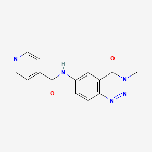 N-(3-methyl-4-oxo-3,4-dihydro-1,2,3-benzotriazin-6-yl)pyridine-4-carboxamide