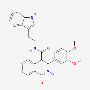 molecular formula C29H29N3O4 B11014254 3-(3,4-dimethoxyphenyl)-N-[2-(1H-indol-3-yl)ethyl]-2-methyl-1-oxo-1,2,3,4-tetrahydroisoquinoline-4-carboxamide 