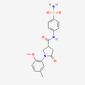 1-(2-methoxy-5-methylphenyl)-5-oxo-N-(4-sulfamoylphenyl)pyrrolidine-3-carboxamide