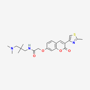 N-[3-(dimethylamino)-2,2-dimethylpropyl]-2-{[3-(2-methyl-1,3-thiazol-4-yl)-2-oxo-2H-chromen-7-yl]oxy}acetamide