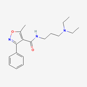 molecular formula C18H25N3O2 B11014318 N-[3-(diethylamino)propyl]-5-methyl-3-phenyl-1,2-oxazole-4-carboxamide 