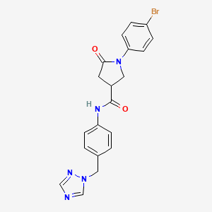 1-(4-bromophenyl)-5-oxo-N-[4-(1H-1,2,4-triazol-1-ylmethyl)phenyl]pyrrolidine-3-carboxamide