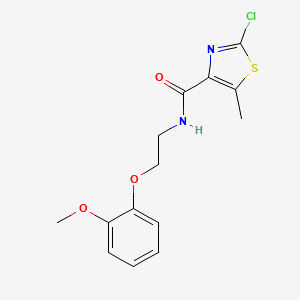 molecular formula C14H15ClN2O3S B11014374 2-chloro-N-[2-(2-methoxyphenoxy)ethyl]-5-methyl-1,3-thiazole-4-carboxamide 