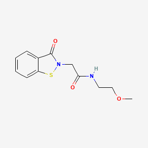 N-(2-methoxyethyl)-2-(3-oxo-1,2-benzothiazol-2(3H)-yl)acetamide