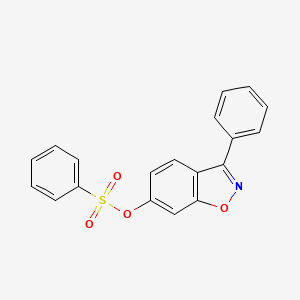 molecular formula C19H13NO4S B11014379 3-Phenyl-1,2-benzoxazol-6-yl benzenesulfonate 